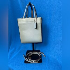 Coach C4828 Mini Cashin Tote In Glovetanned Leather Crossbody Bag Sage